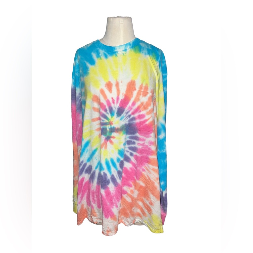 ☠️5/$20☠️ NB | TIE DYE LONG SLEEVE MID WEIGHT CREW NECK SHIRT